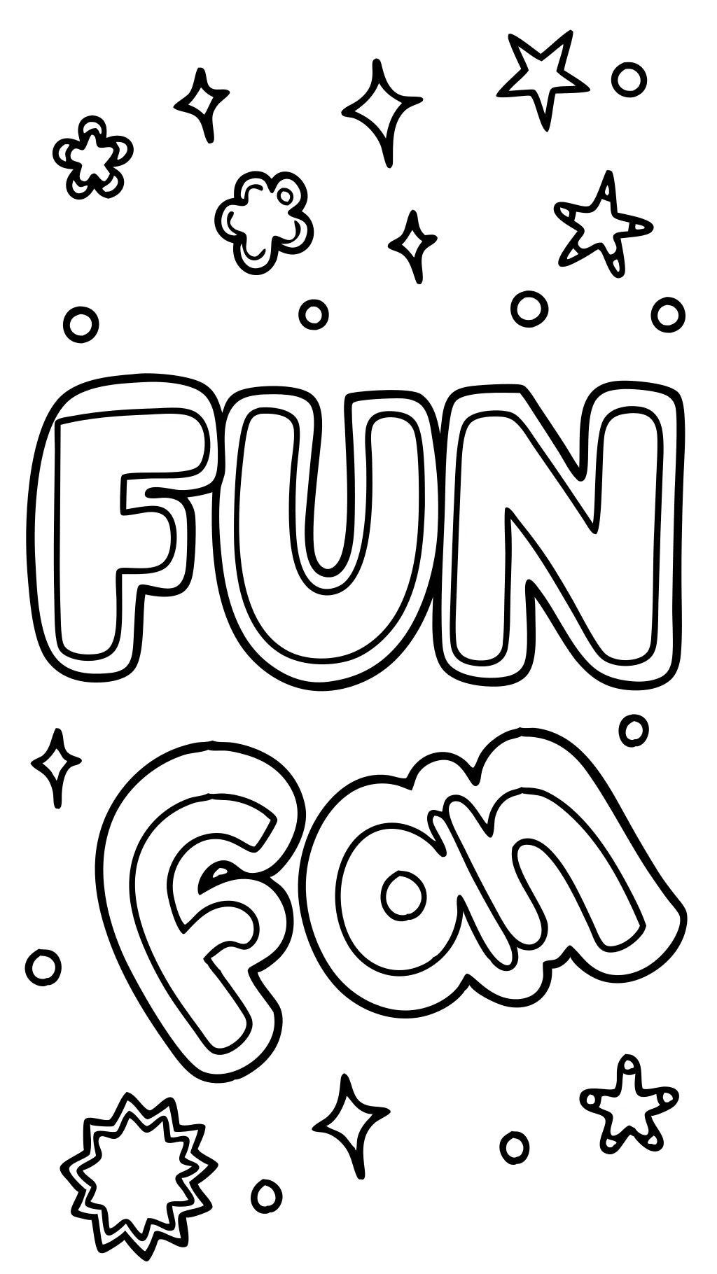 bubble letters coloring pages